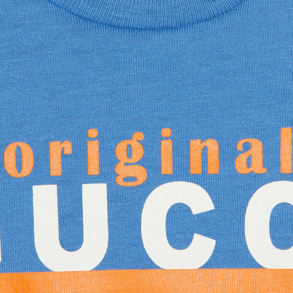 Baby Boys Blue Logo Cotton T-Shirt