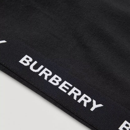 Girls Black Logo Cotton Trousers