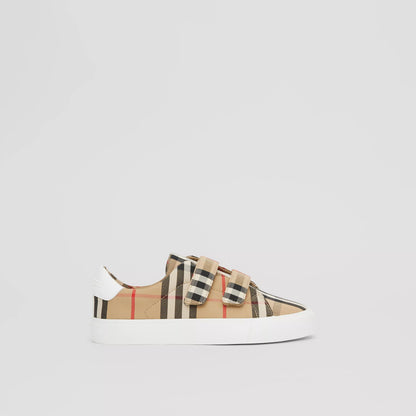 Boys & Girls Beige Velcro Shoes