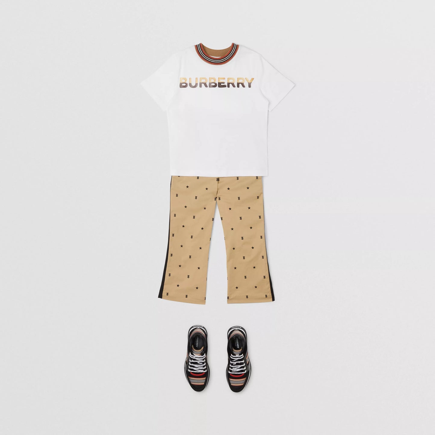 Boys White Logo Cotton T-Shirt