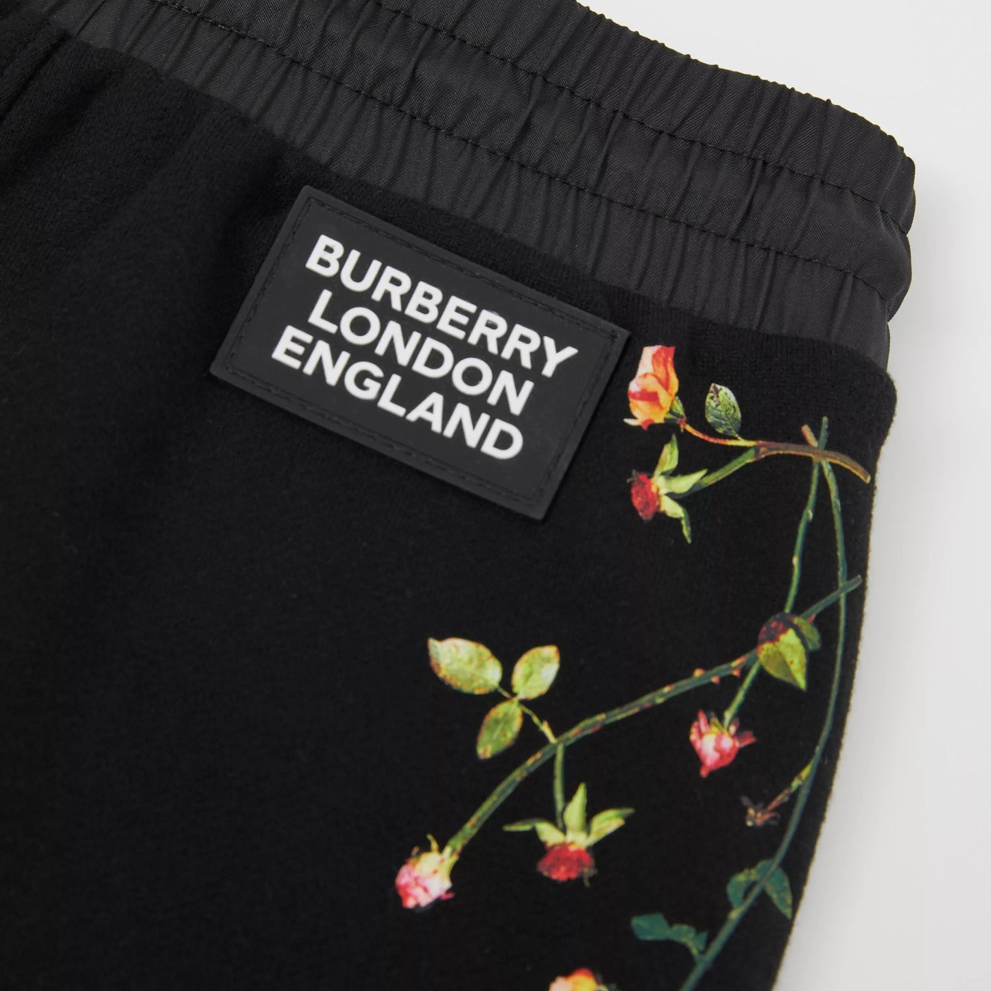 男童黑色印花棉短裤