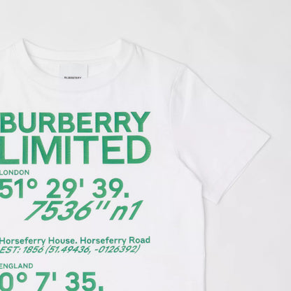 男童白色Logo棉T恤