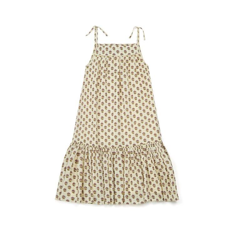 Girls Purple Flower Cotton Dress