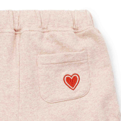 女童粉色心形短裤