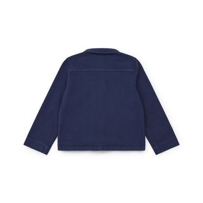 女童蓝色刺绣夹克