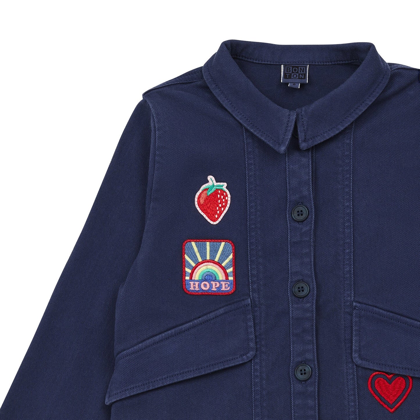 女童蓝色刺绣夹克