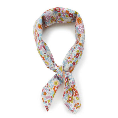 Girls Multicolor Floral Cotton Scarf