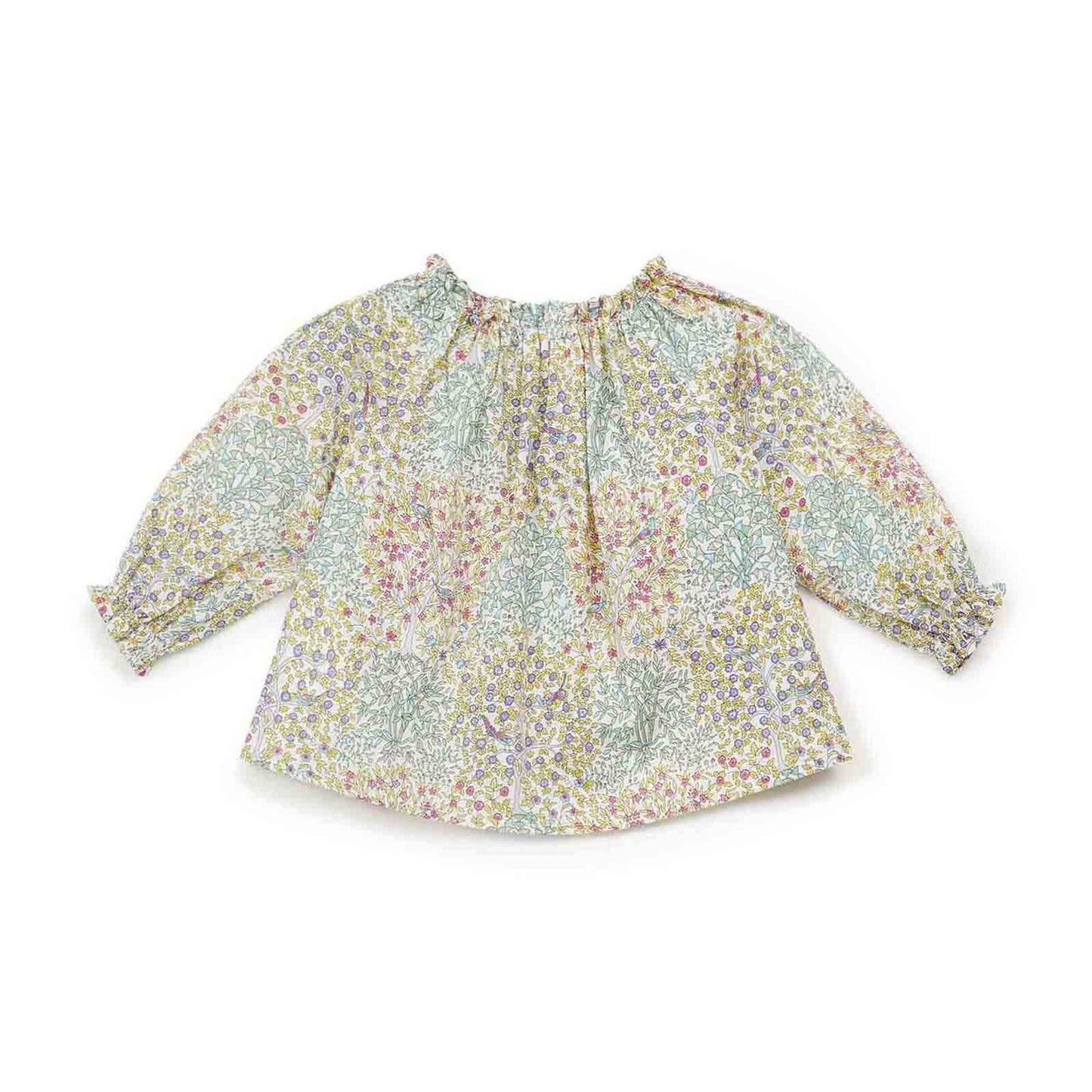 Baby Girls Green Floral Blouse