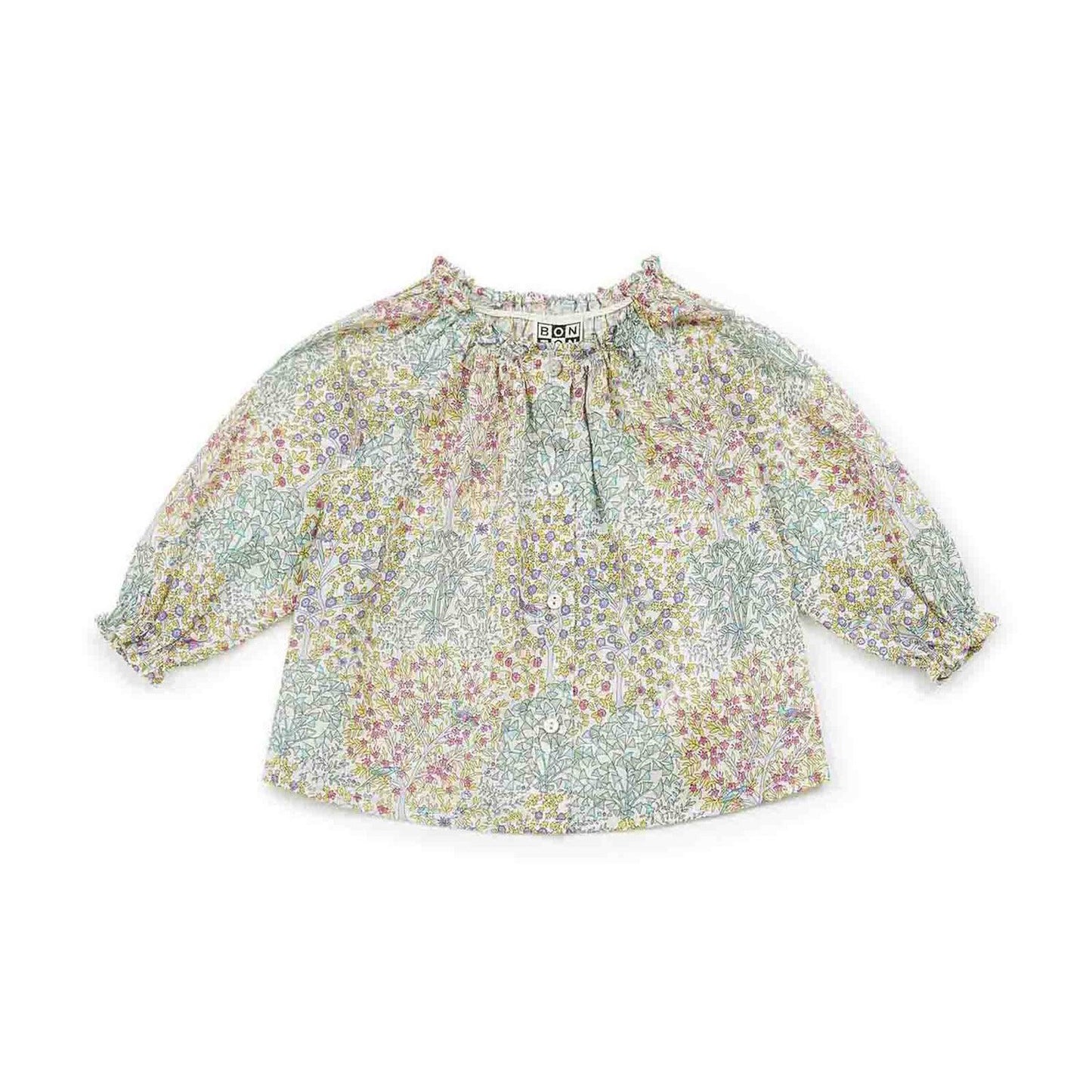 Baby Girls Green Floral Blouse