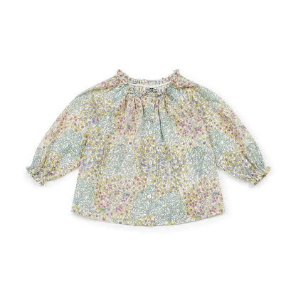 Baby Girls Green Floral Blouse