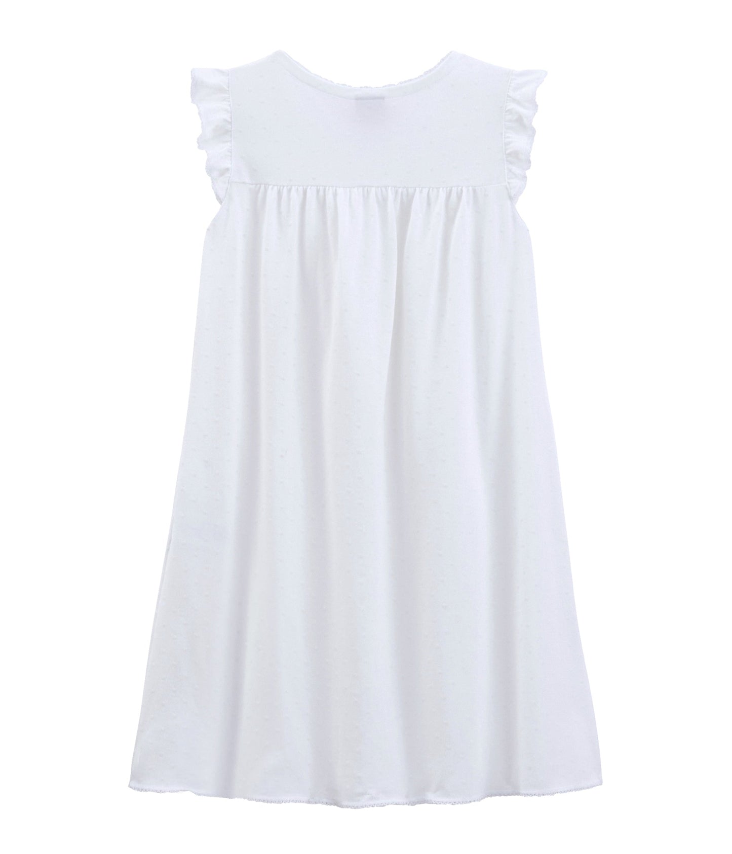 Girls White Cotton Nightwear Dress