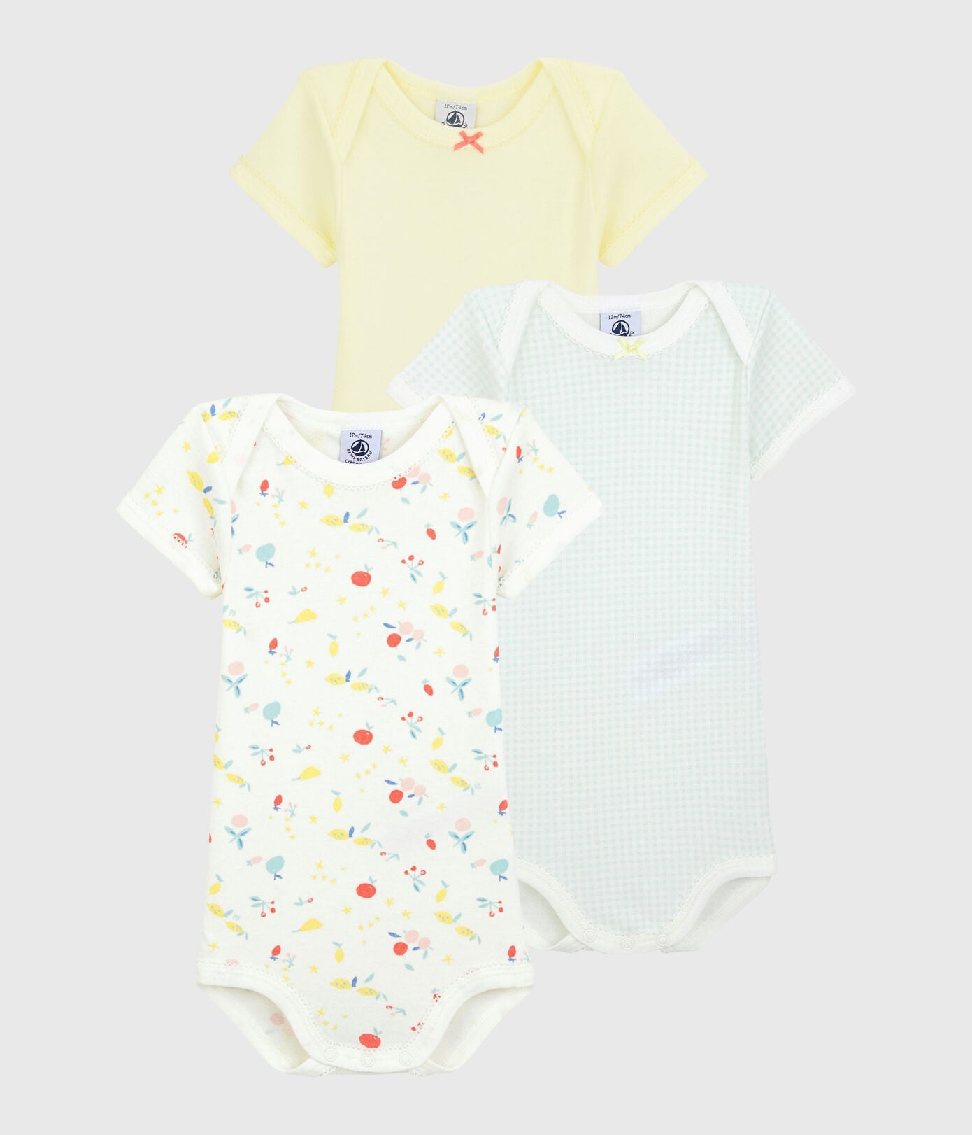 Baby Girls Multicolor Cotton Babysuit Set