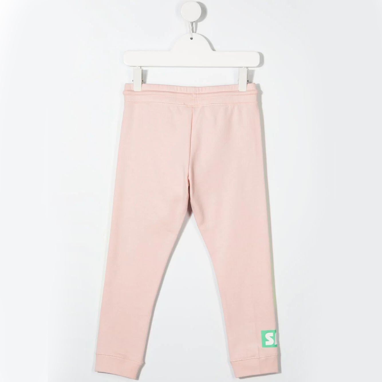 女童粉色Logo棉长裤
