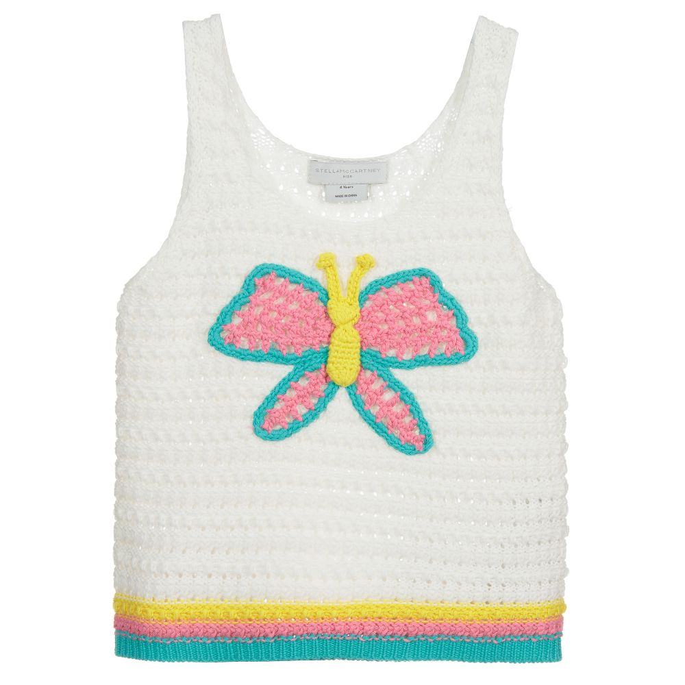 女童蝴蝶钩针编织上衣