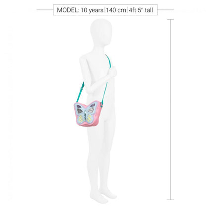 Girls Pink Butterfly Bag(19cm)