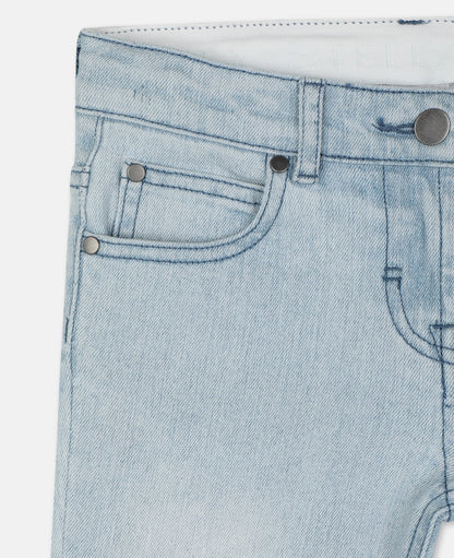 Girls Light Blue Denim Trousers