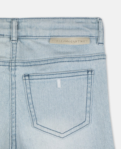 Girls Light Blue Denim Trousers