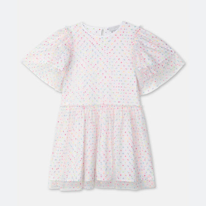 Girls Multicolor Dots Tulle Dress