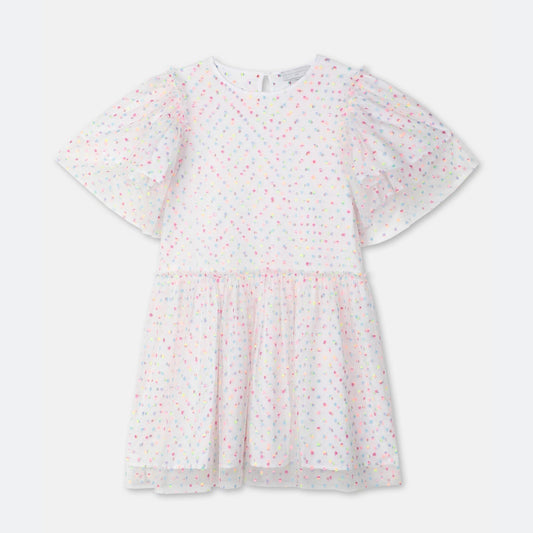 Girls Multicolor Dots Tulle Dress