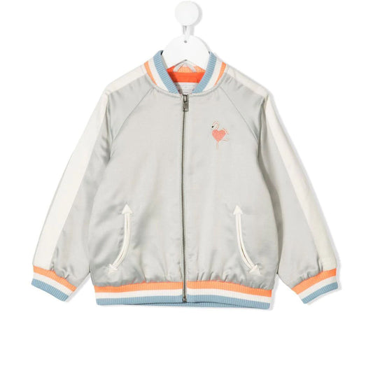 Girls Light Blue Flamingo Jacket