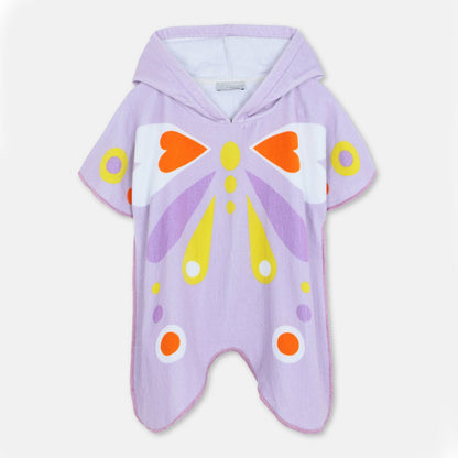 Girls Lilac Butterfly Cotton Towel