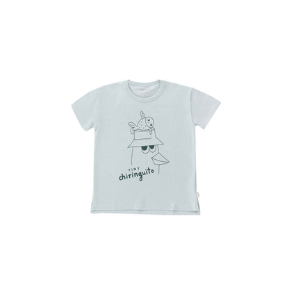 Boys & Girls Pale Grey Cotton T-Shirt