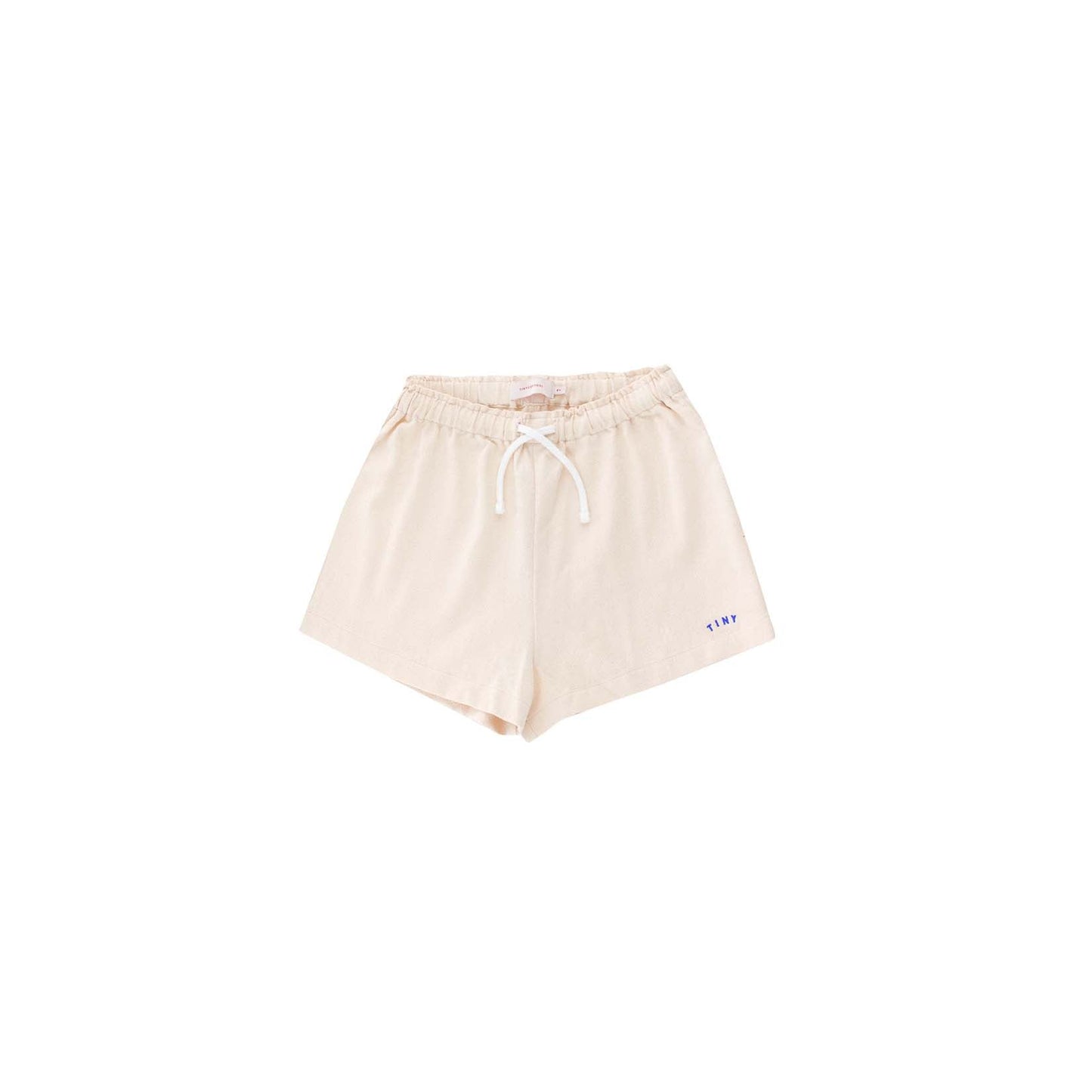 女童浅奶油白棉短裤