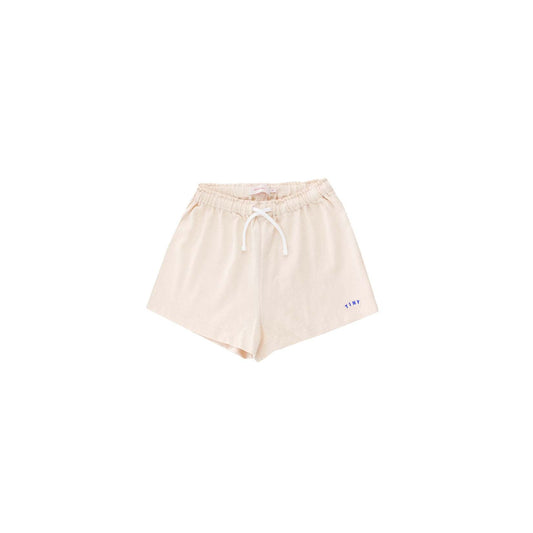 女童浅奶油白棉短裤