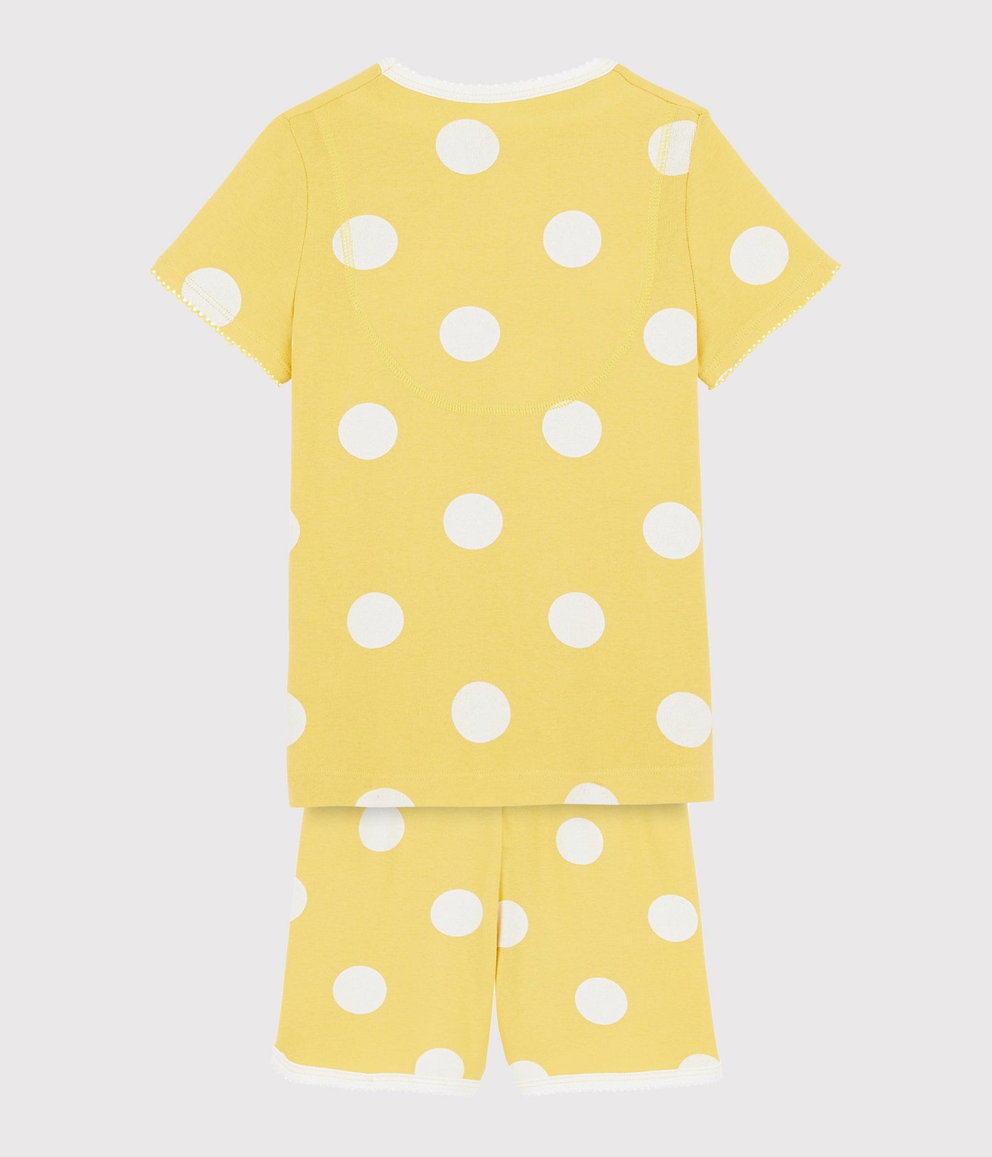 Girls Yellow Dots Cotton Nightwear set