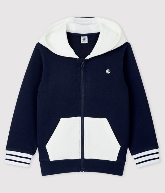 Girls Navy Cotton Sweatshirt
