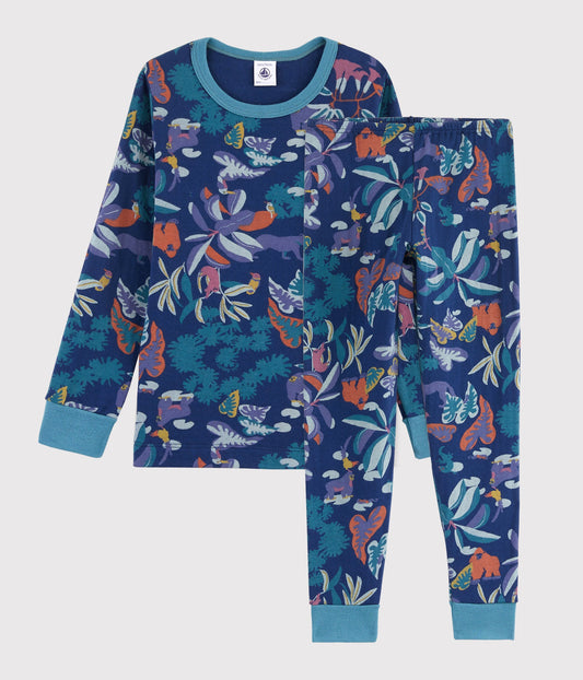 Boys Navy Cotton Nightwear Set