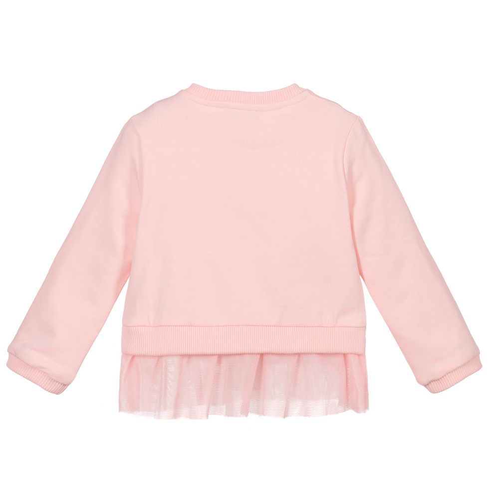 Baby Girls Rose Print Cotton Sweatshirt