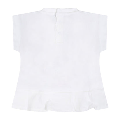Baby Girls White Painted Cotton Set