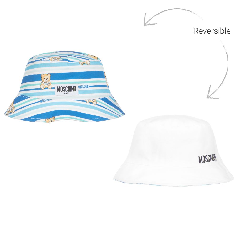 男婴蓝色棉连体衣&帽子