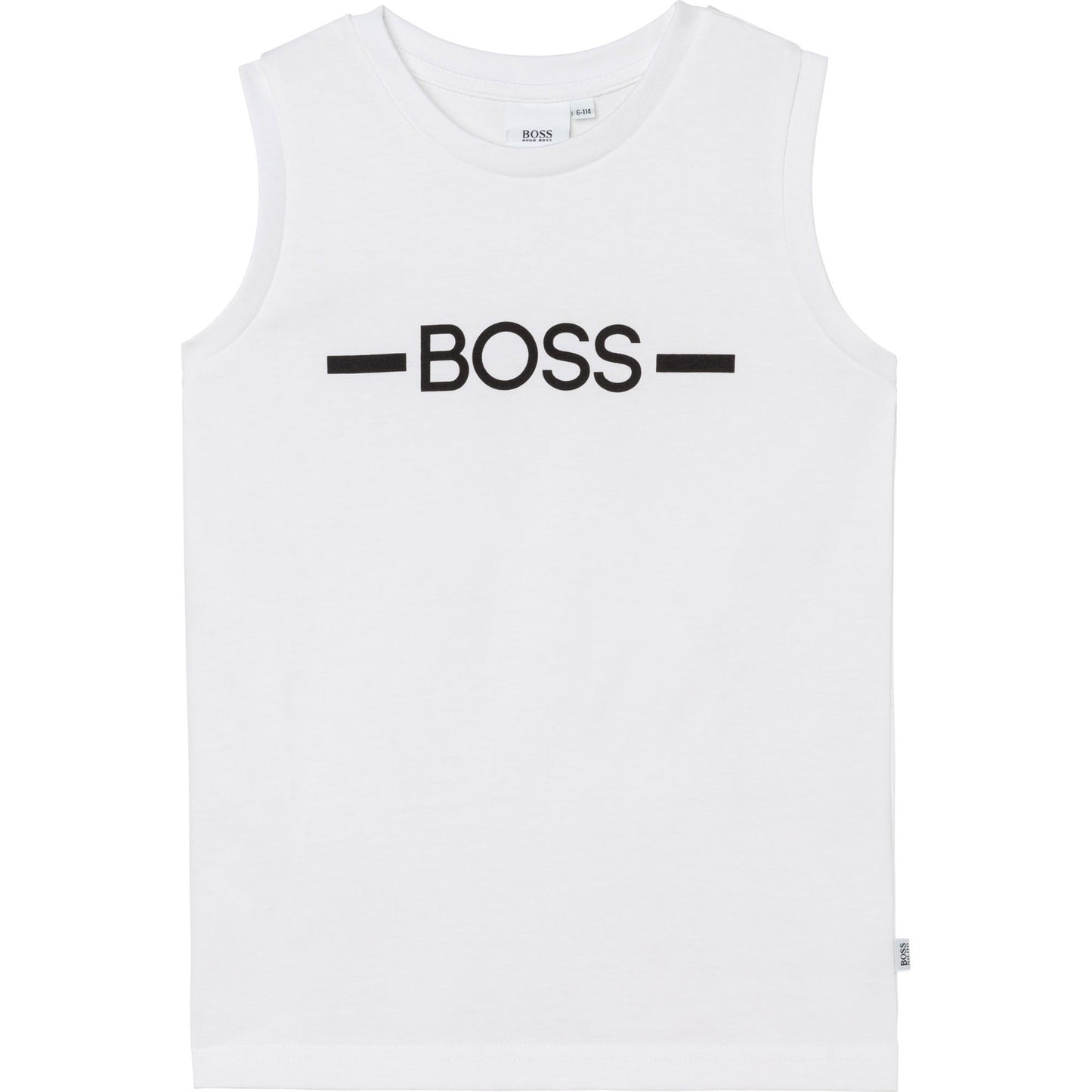 男童白色Logo棉背心