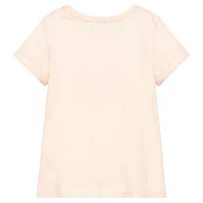 Girls Pale Pink Logo Cotton T-Shirt