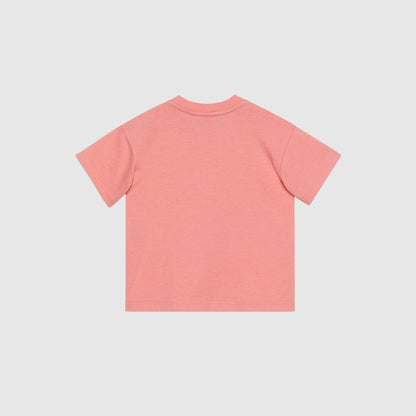 Baby Girls Pink Logo Cotton T-Shirt