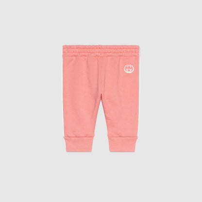 Baby Girls Pink Cotton Trousers