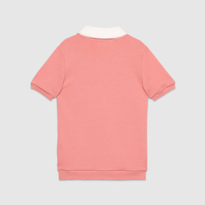 Girls Pink Logo Cotton Dress