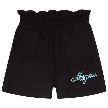 女童黑色Logo短裤