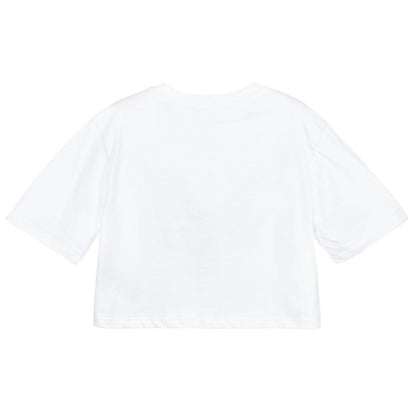 女童白色Logo T恤