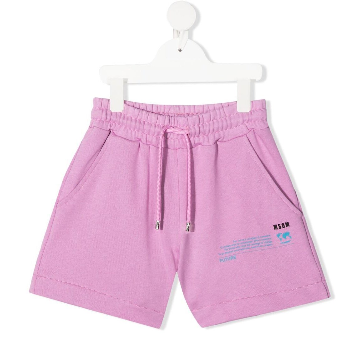 女童淡紫色Logo短裤