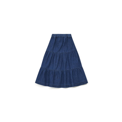Girls Dark Blue Denim Skirt
