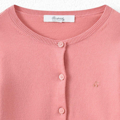 Girls Rose Camella Logo Cardigan