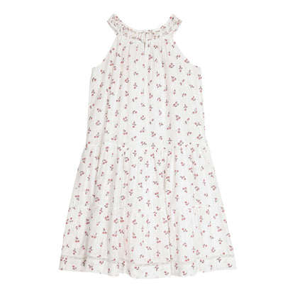 Girls Pink Printing Cotton Dress