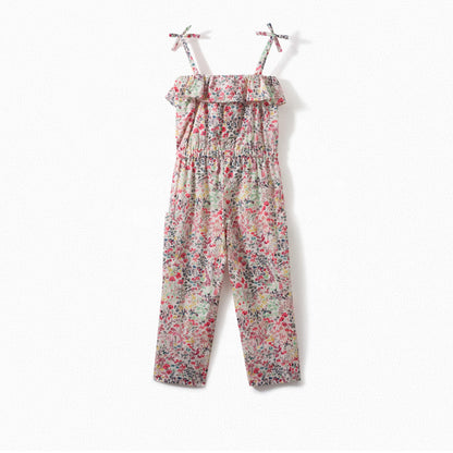 Girls Multicolor Floral Cotton Trousers