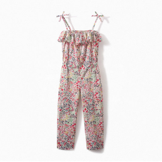 Girls Multicolor Floral Cotton Trousers