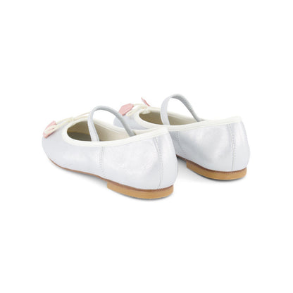 Girls Sliver Caprine Leather Shoes