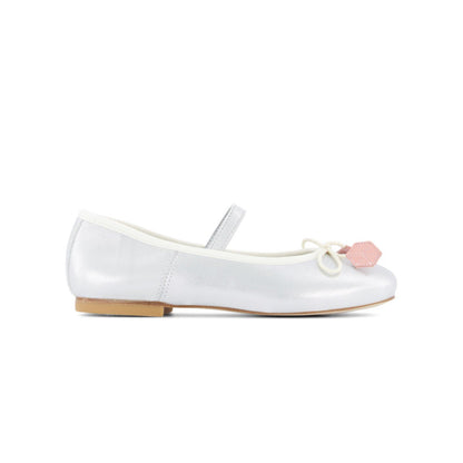 Girls Sliver Caprine Leather Shoes