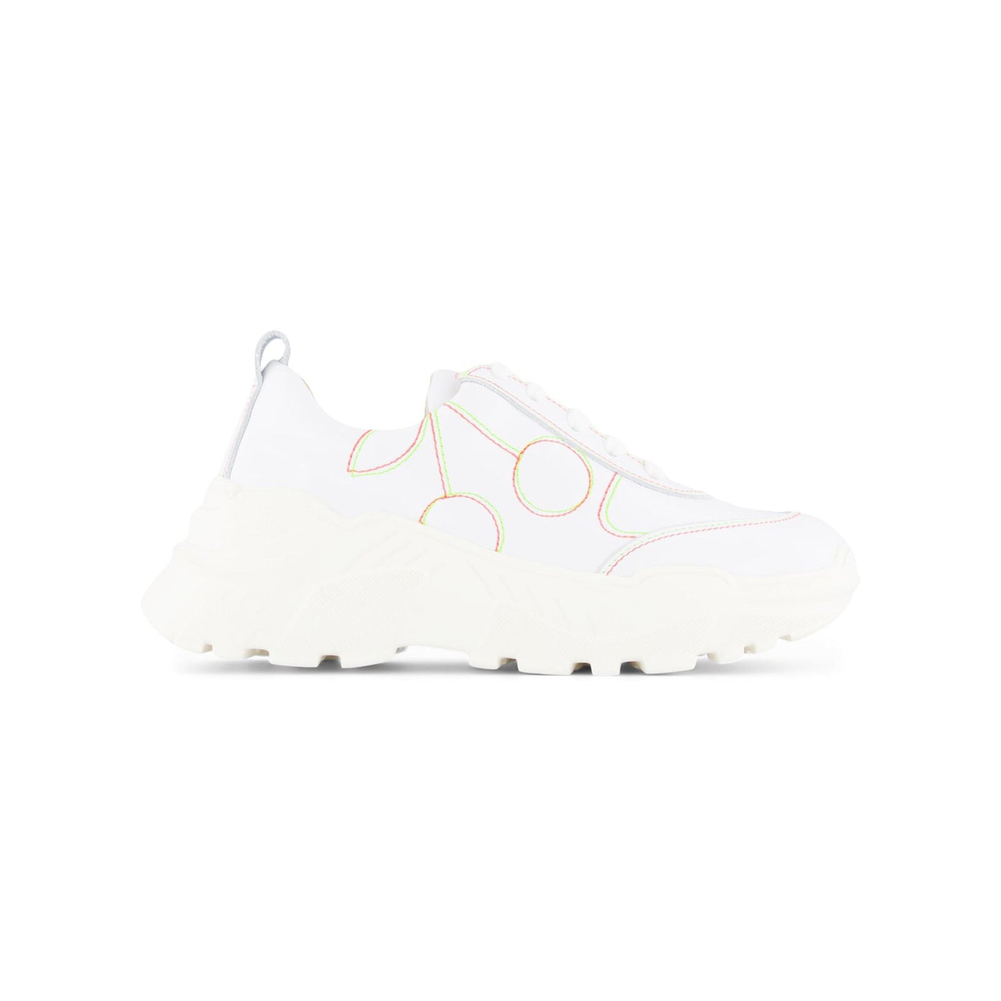 Girls White Logo Bovine Leather Shoes